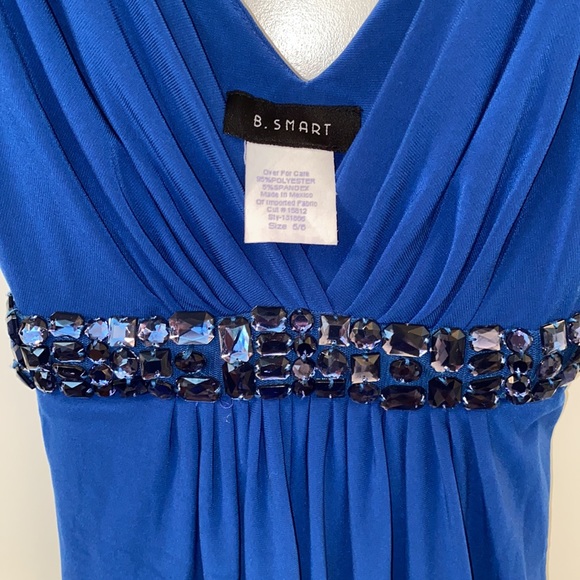 Royal Blue Jewelled Dress - Picture 3 of 5